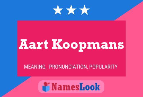 Aart Koopmans Name Poster