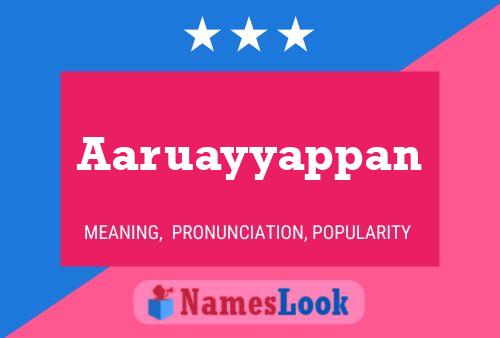 Aaruayyappan Name Poster