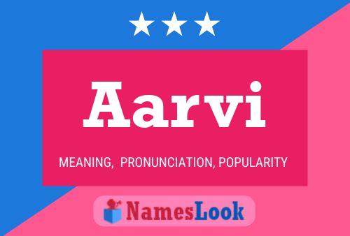 Aarvi Name Poster