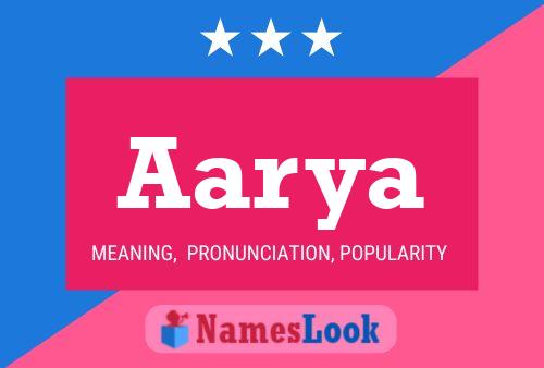 Aarya Name Poster