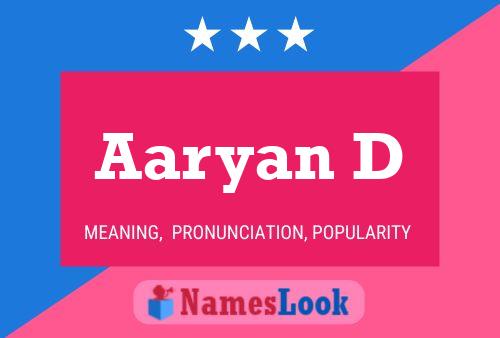 Aaryan D Name Poster