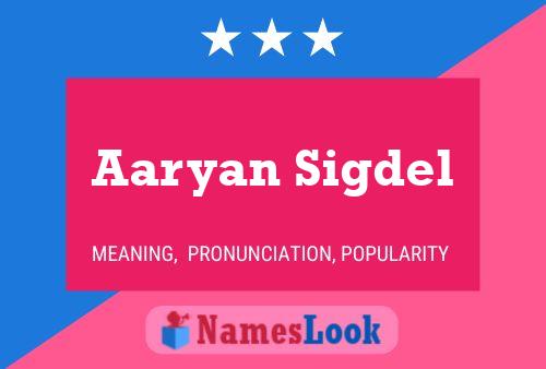 Aaryan Sigdel Name Poster