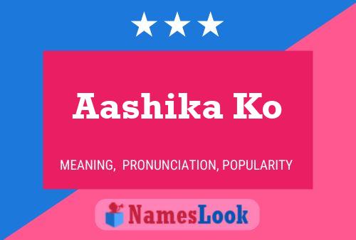 Aashika Ko Name Poster