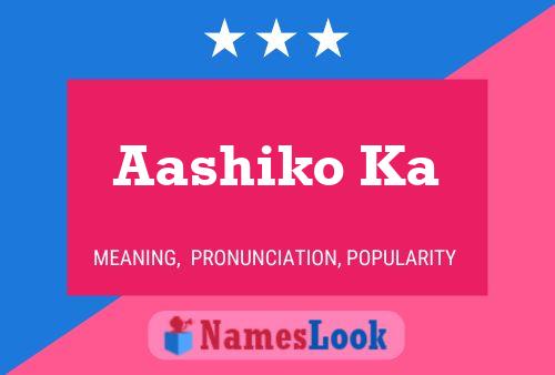 Aashiko Ka Name Poster