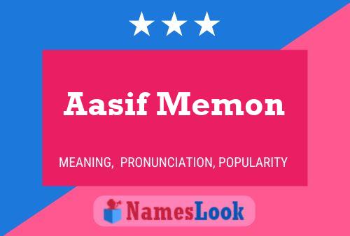 Aasif Memon Name Poster