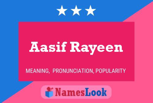 Aasif Rayeen Name Poster