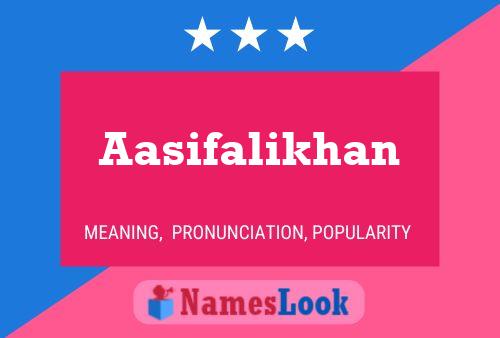 Aasifalikhan Name Poster