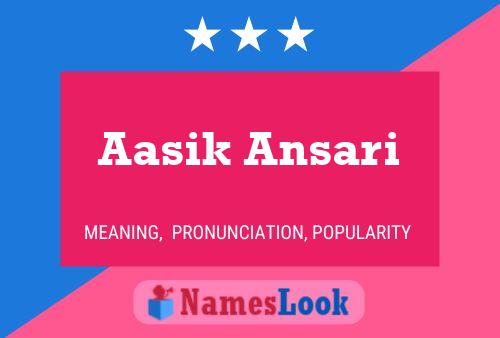 Aasik Ansari Name Poster