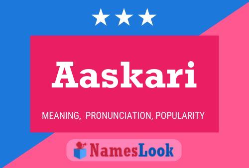 Aaskari Name Poster