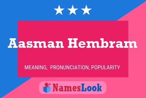 Aasman Hembram Name Poster