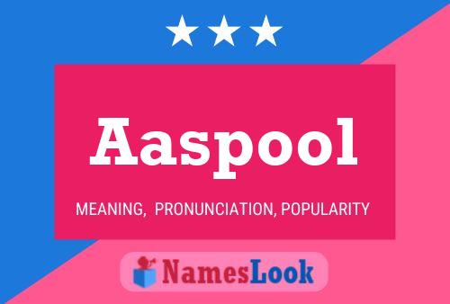 Aaspool Name Poster