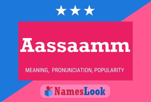 Aassaamm Name Poster