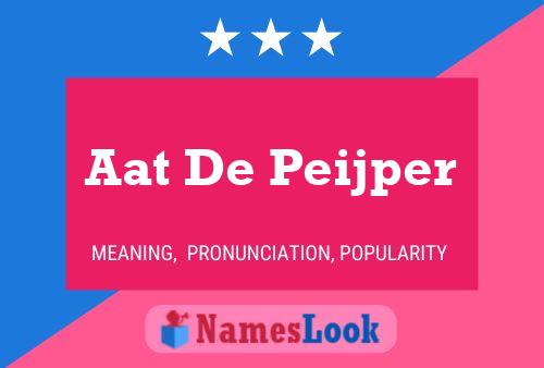 Aat De Peijper Name Poster