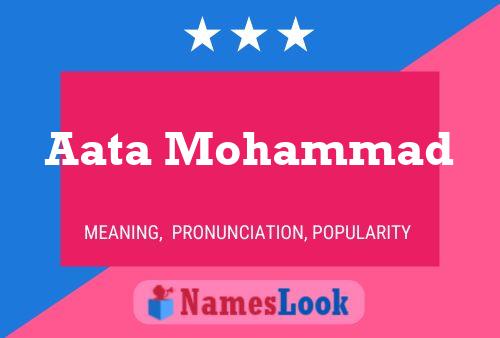 Aata Mohammad Name Poster