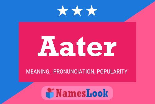 Aater Name Poster