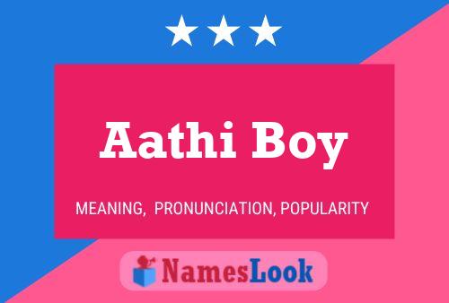 Aathi Boy Name Poster