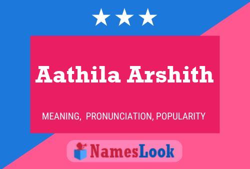 Aathila Arshith Name Poster