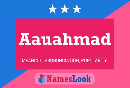 Aauahmad Name Poster