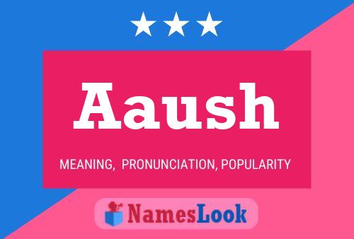 Aaush Name Poster