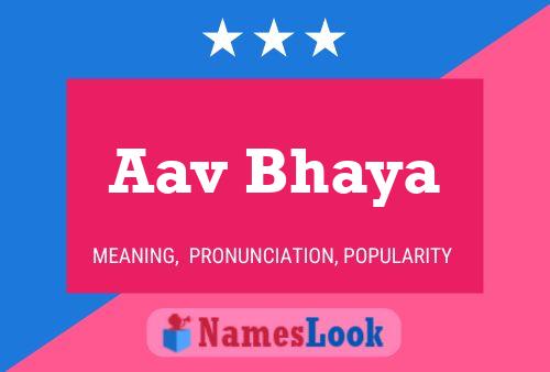 Aav Bhaya Name Poster