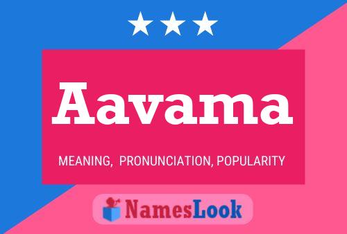 Aavama Name Poster