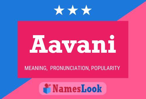 Aavani Name Poster