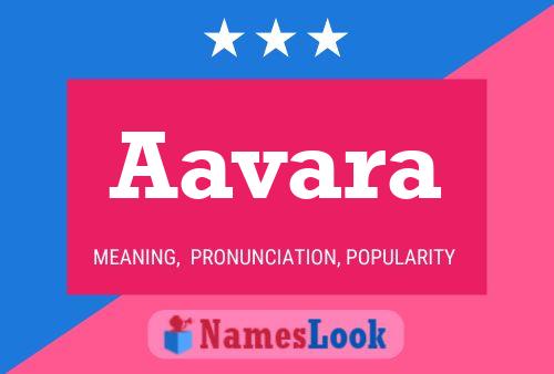 Aavara Name Poster