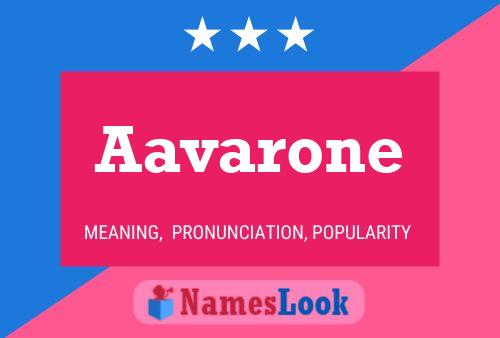 Aavarone Name Poster