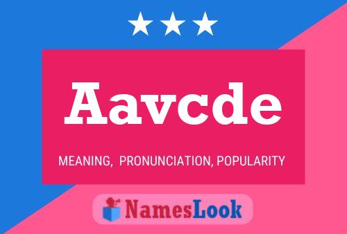 Aavcde Name Poster