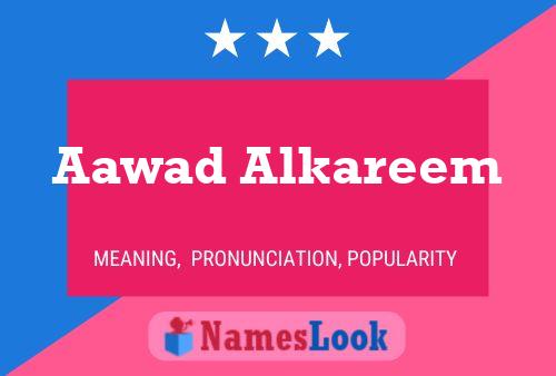 Aawad Alkareem Name Poster