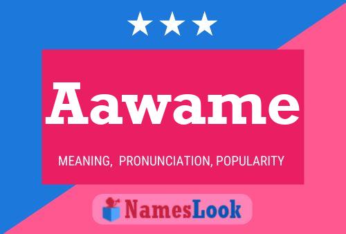 Aawame Name Poster