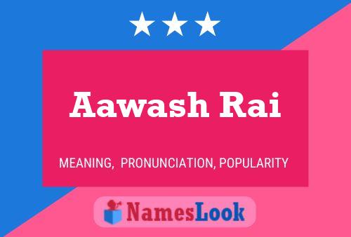 Aawash Rai Name Poster