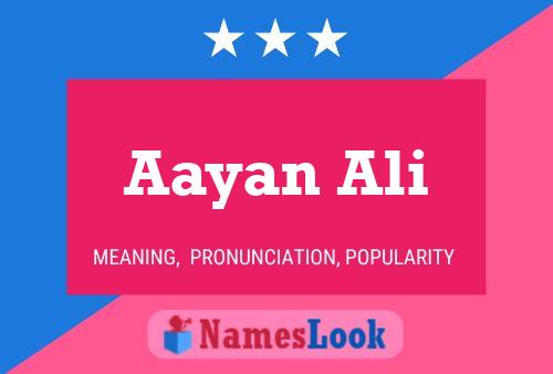 Aayan Ali Name Poster