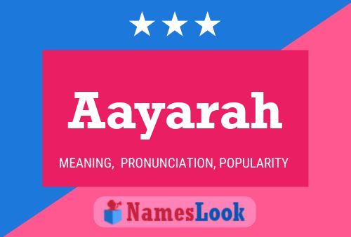 Aayarah Name Poster