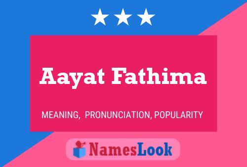 Aayat Fathima Name Poster