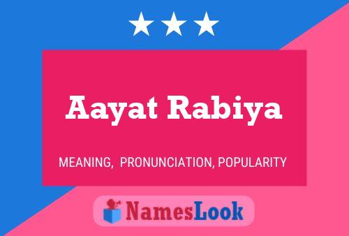 Aayat Rabiya Name Poster