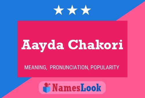 Aayda Chakori Name Poster