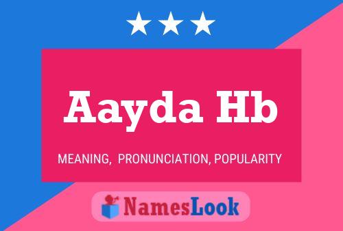 Aayda Hb Name Poster