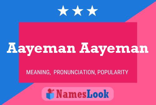 Aayeman Aayeman Name Poster