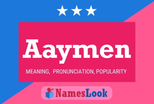 Aaymen Name Poster