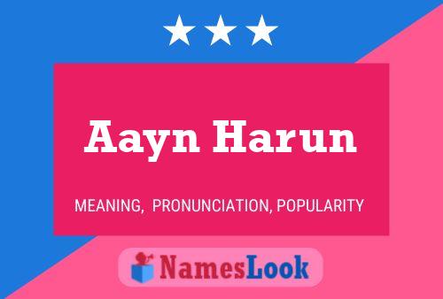 Aayn Harun Name Poster