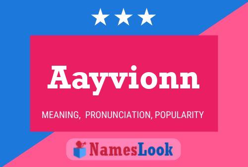 Aayvionn Name Poster