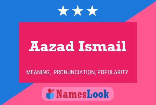 Aazad Ismail Name Poster