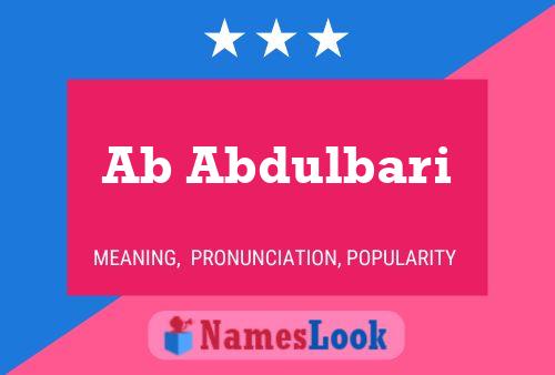 Ab Abdulbari Name Poster