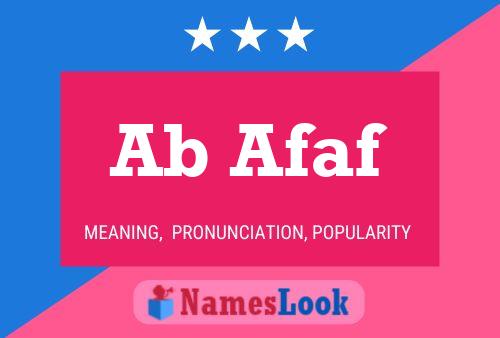 Ab Afaf Name Poster