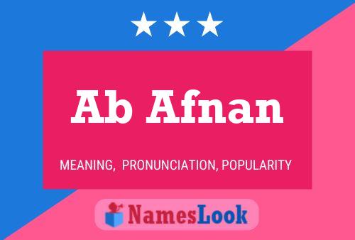 Ab Afnan Name Poster