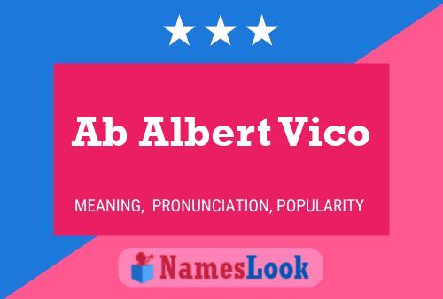 Ab Albert Vico Name Poster