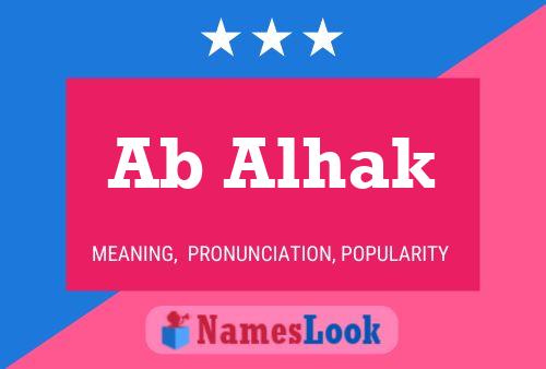 Ab Alhak Name Poster