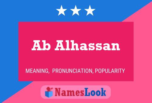 Ab Alhassan Name Poster