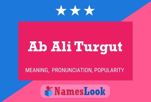 Ab Ali Turgut Name Poster